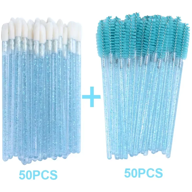 Beauty - Makeup - Eyes - Disposable Crystal Eyelashes Brush Comb 50Pcs