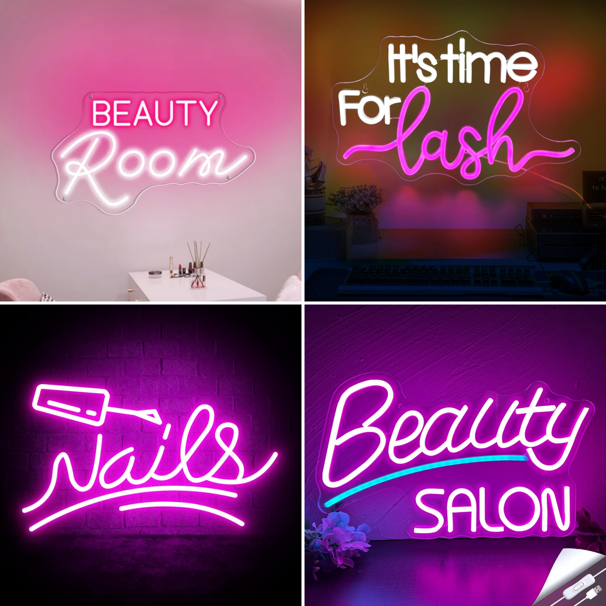 Beauty And Makeup Studio - Beauty Room Neon Signs For Wall