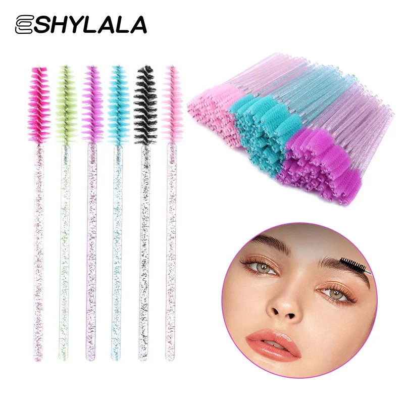 Beauty - Makeup - Eyes - Disposable Crystal Eyelashes Brush Comb 50/100Pcs