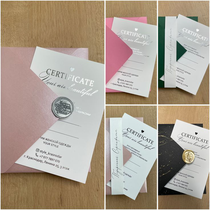 Beauty And Makeup Studio - Custom Elegant Gift cards with Envelope