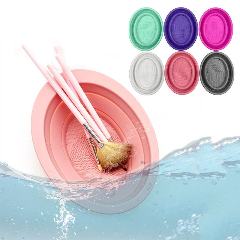 Beauty Makeup Kit - Soft Silicone Makeup Brush Cleaner Folding