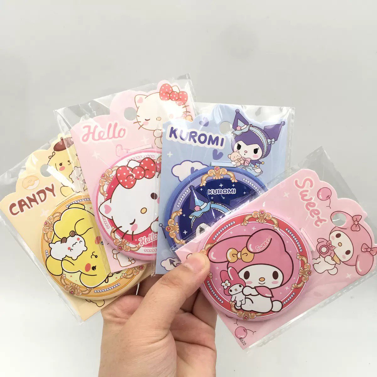 Beauty Makeup Kit For Kids - Sanrio Mini Mirror Kuromi My Melody