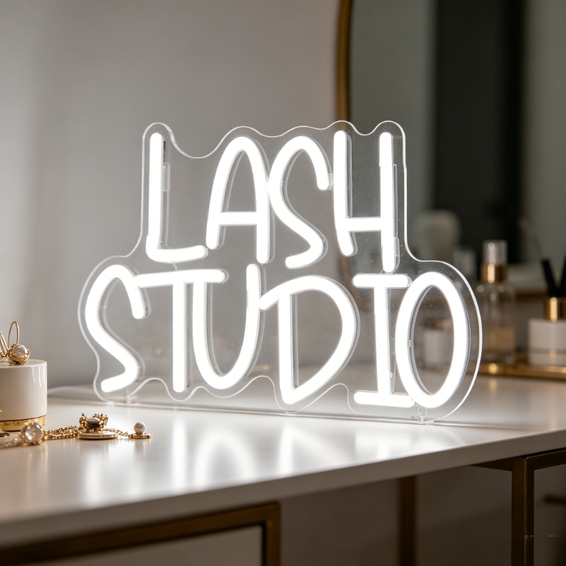 Lash Studio Neon Sign LED Vani - Beauty And Makeup Studio 评论和价格