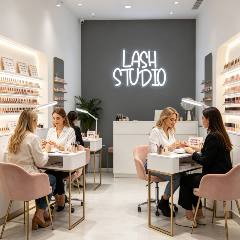 Lash Studio Neon Sign LED Vani - Beauty And Makeup Studio 评论和价格