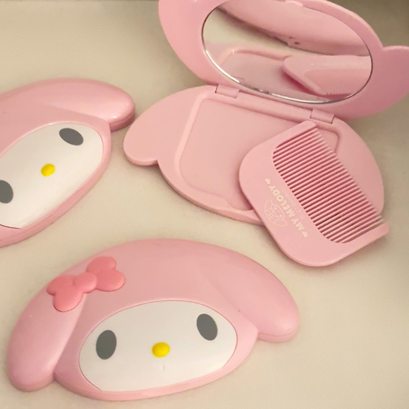 Cute 2 in 1 Comb Mirror Portab - My Beauty Makeup Set 评论和价格