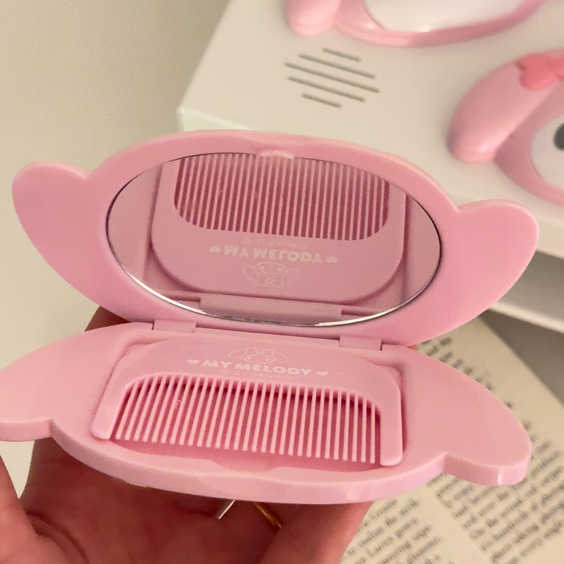 Cute 2 in 1 Comb Mirror Portab - My Beauty Makeup Set 评论和价格
