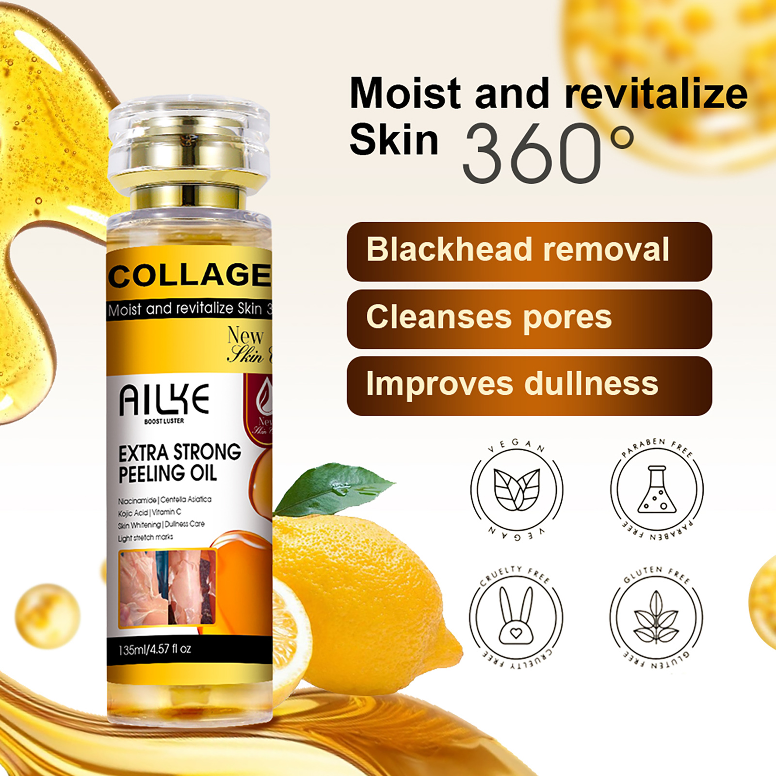 AILKE Collagen Yellow Peeling  - Vitamin C Serum Face 评论和价格
