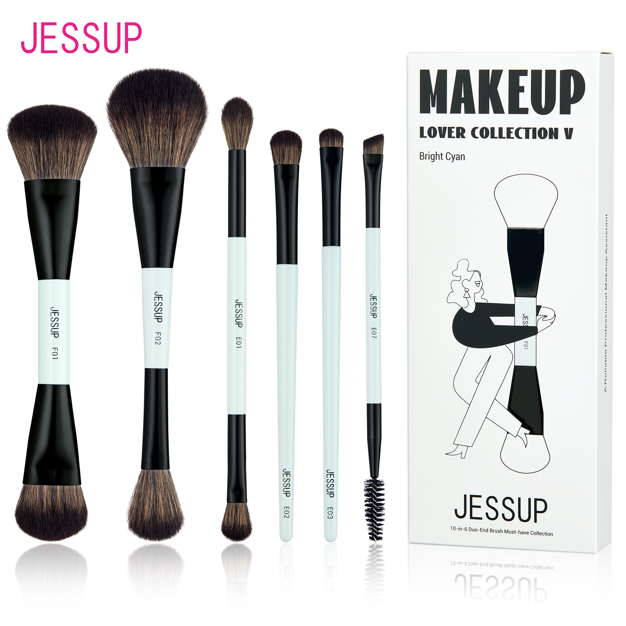 Jessup Makeup Brush Set Double - J Beauty Makeup 评论和价格