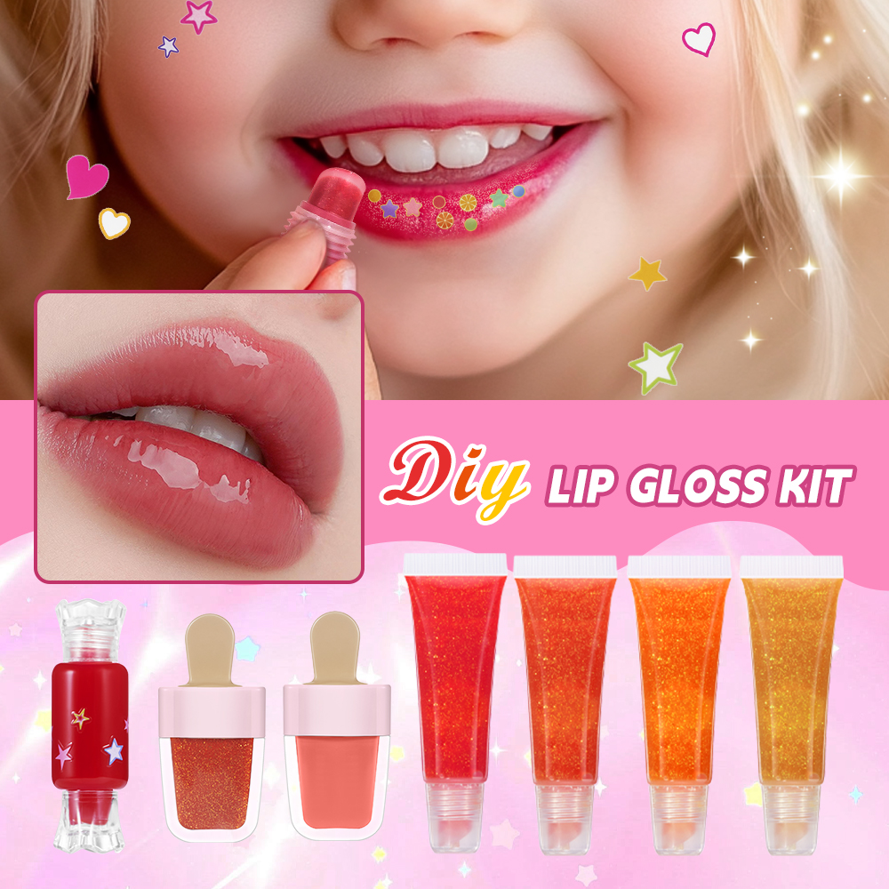 Lip Gloss Base Set Lip Gloss M - Beauty Makeup Kit For Kids 评论和价格