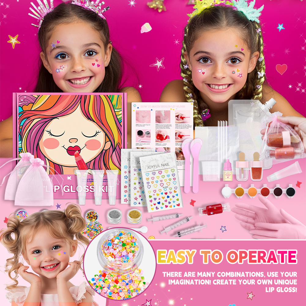 Lip Gloss Base Set Lip Gloss M - Beauty Makeup Kit For Kids 评论和价格