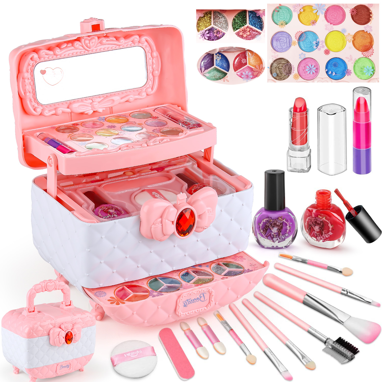 Kids Makeup Toy Kit for Girls, - Beauty Makeup Kit For Kids 评论和价格