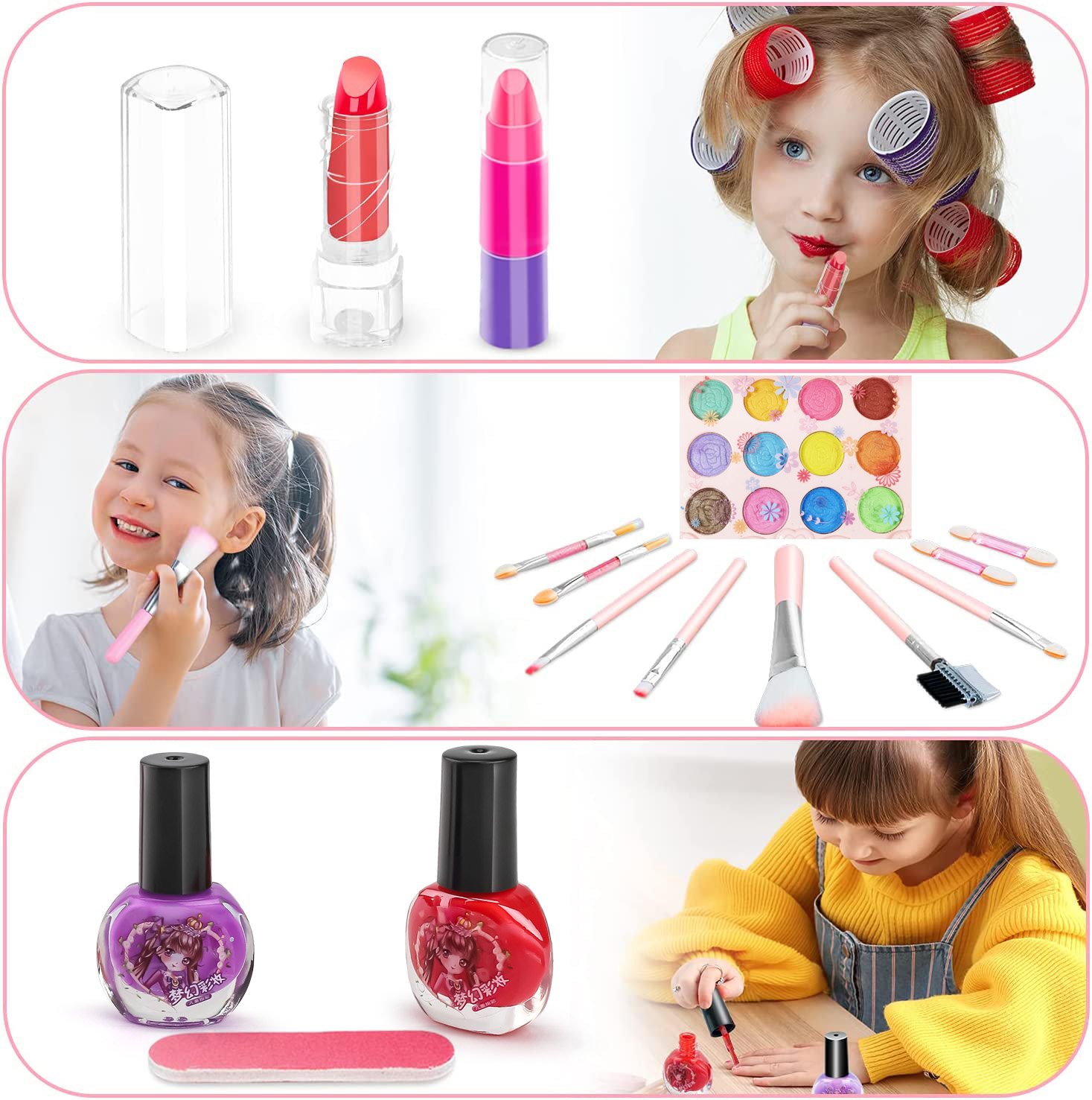 Kids Makeup Toy Kit for Girls, - Beauty Makeup Kit For Kids 评论和价格