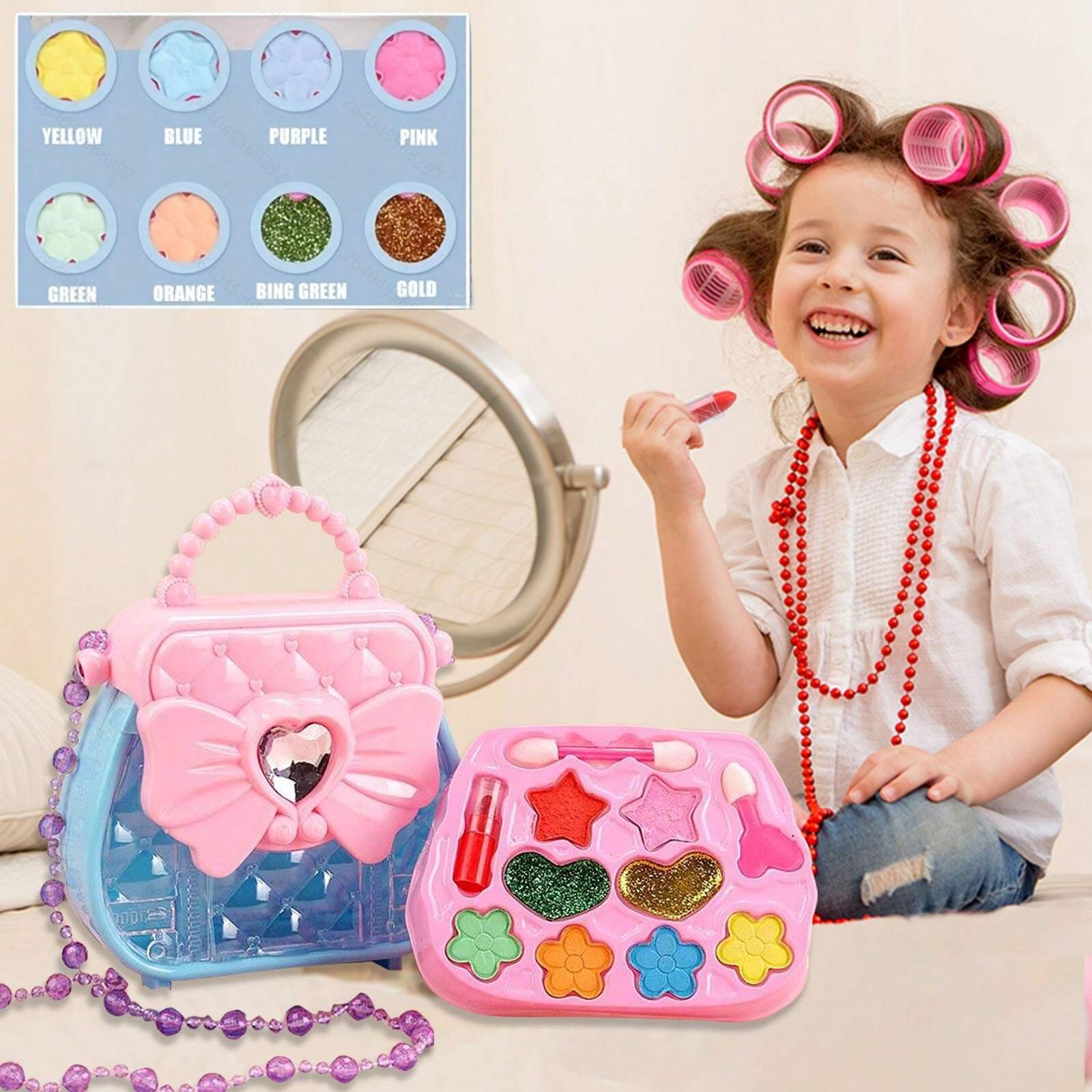 Kids' Dress-Up Toy Set: Makeup - Beauty Makeup Kit For Kids 评论和价格