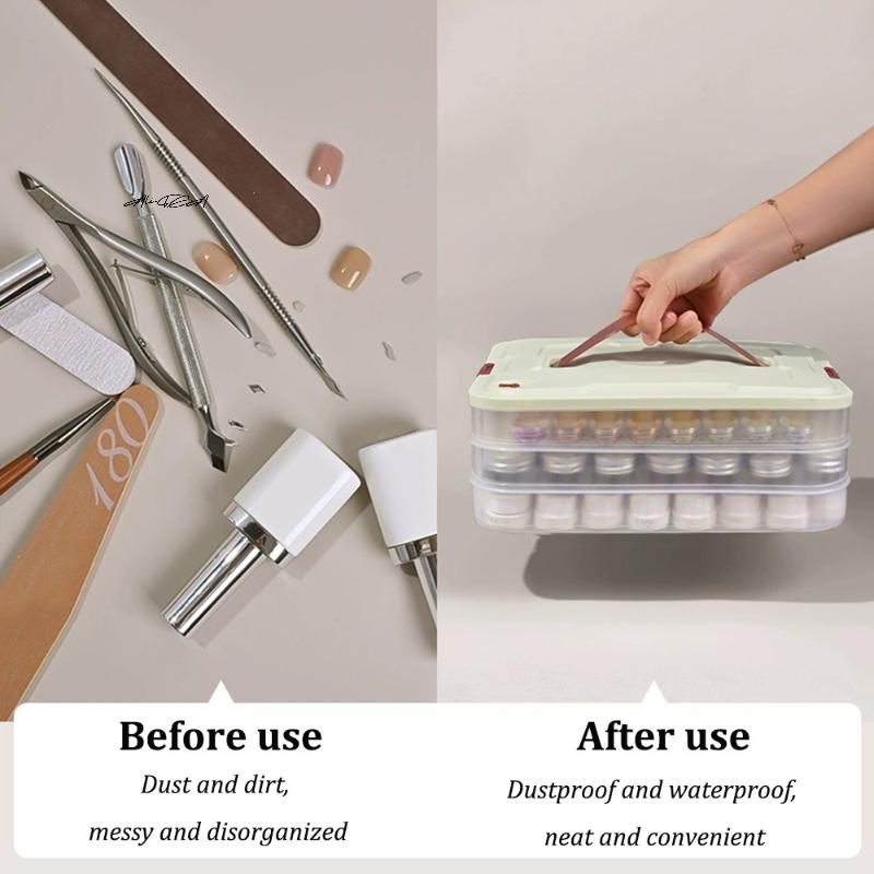 PVC Nail Polish Organizer UV G - Beauty Makeup Case 评论和价格