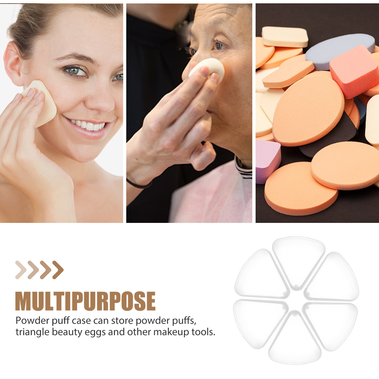 6Pcs Makeup Powder Puff Case T - Beauty Makeup Case 评论和价格