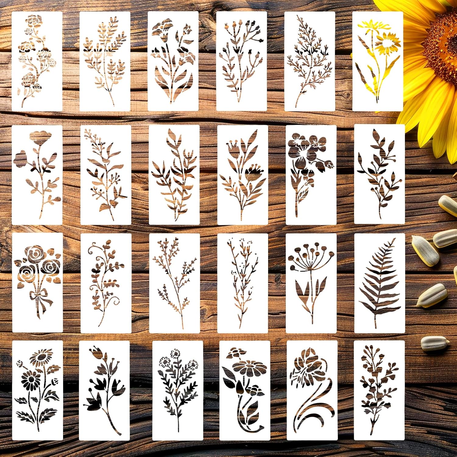 24pcs/Set Wildflower Stencils  - Beauty Makeup Kit For Kids 评论和价格