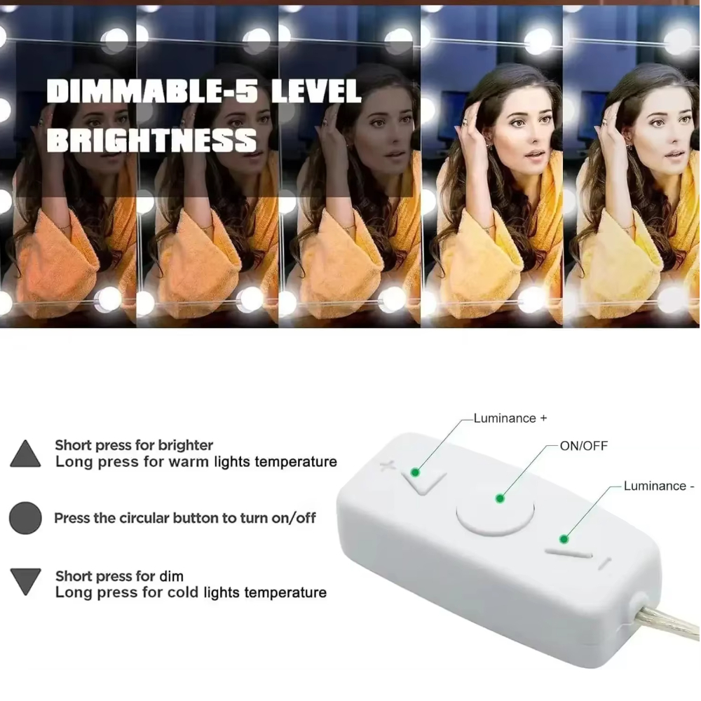 10LED Makeup Mirror Light Bulb - Beauty Makeup Light 评论和价格