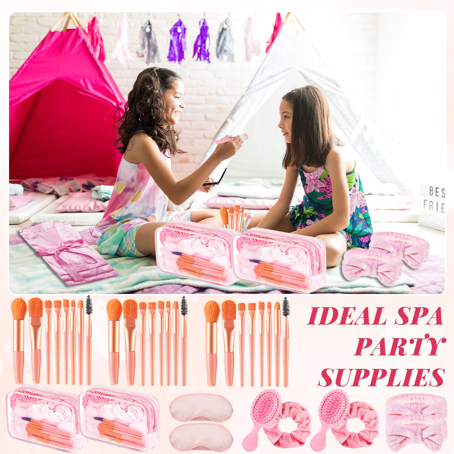 6-18 Set Spa Party Robes for G - Beauty Makeup Kit For Kids 评论和价格