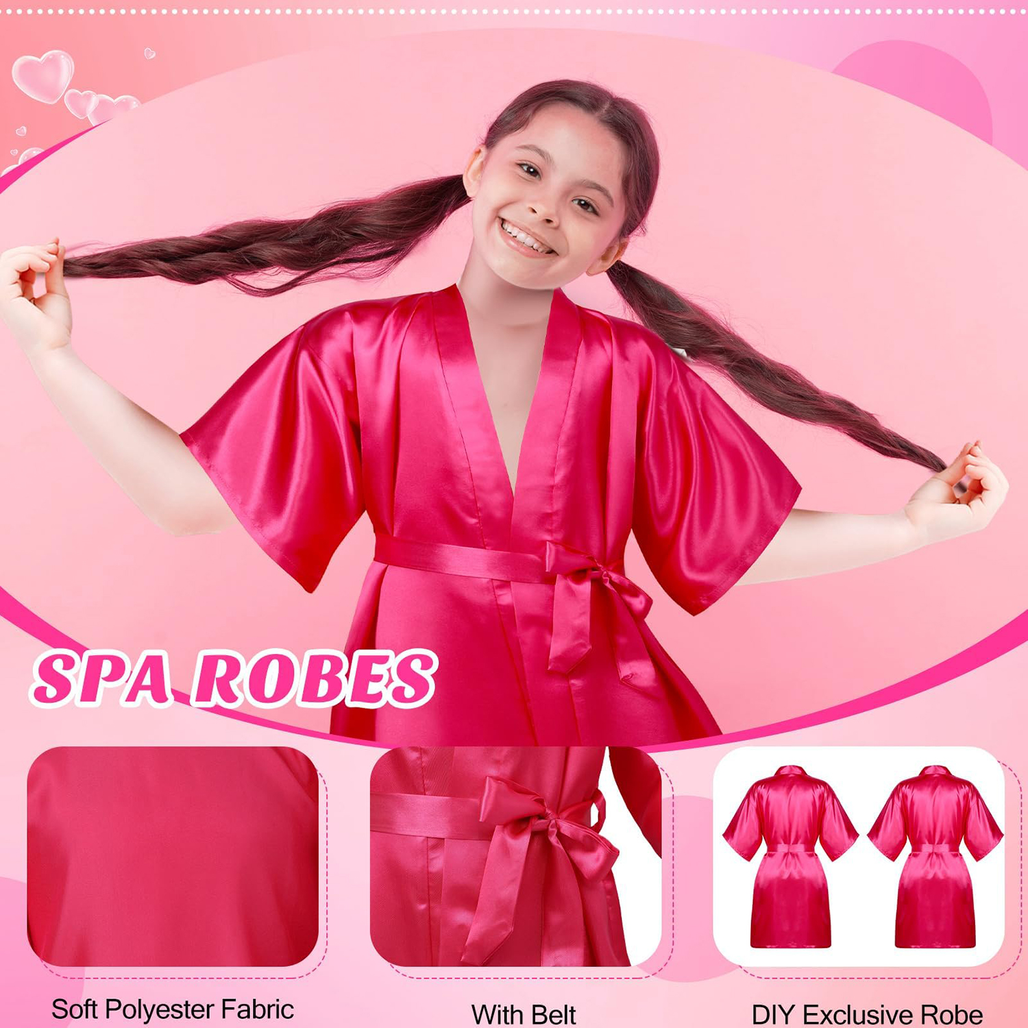 6-18 Set Spa Party Robes for G - Beauty Makeup Kit For Kids 评论和价格