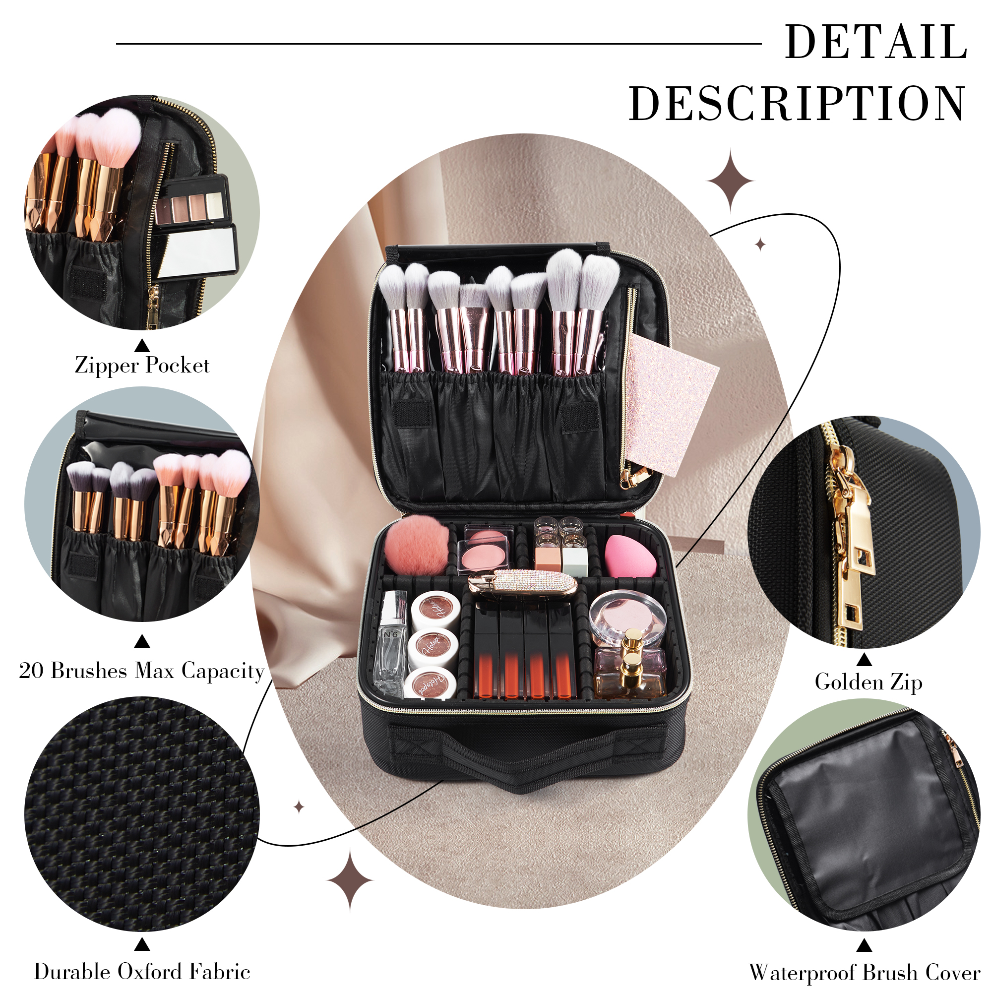 Cosmetic Case Makeup Bag Vanit - Beauty Makeup Case 评论和价格