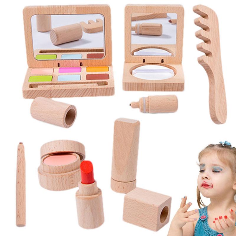 Toy Makeup Set For Girls Woode - Beauty Makeup Kit For Kids 评论和价格