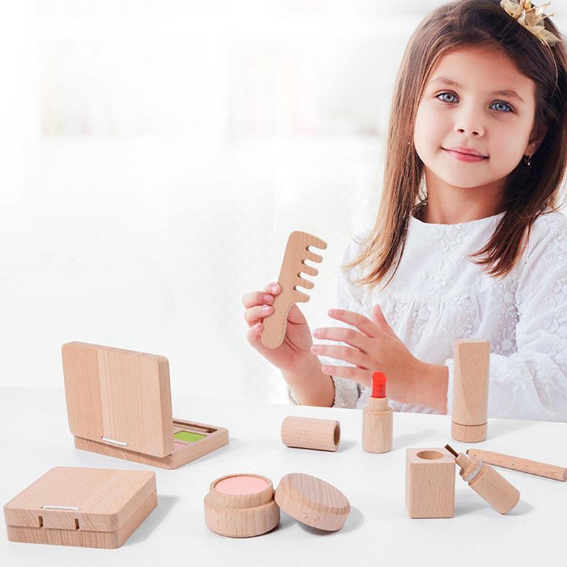 Toy Makeup Set For Girls Woode - Beauty Makeup Kit For Kids 评论和价格