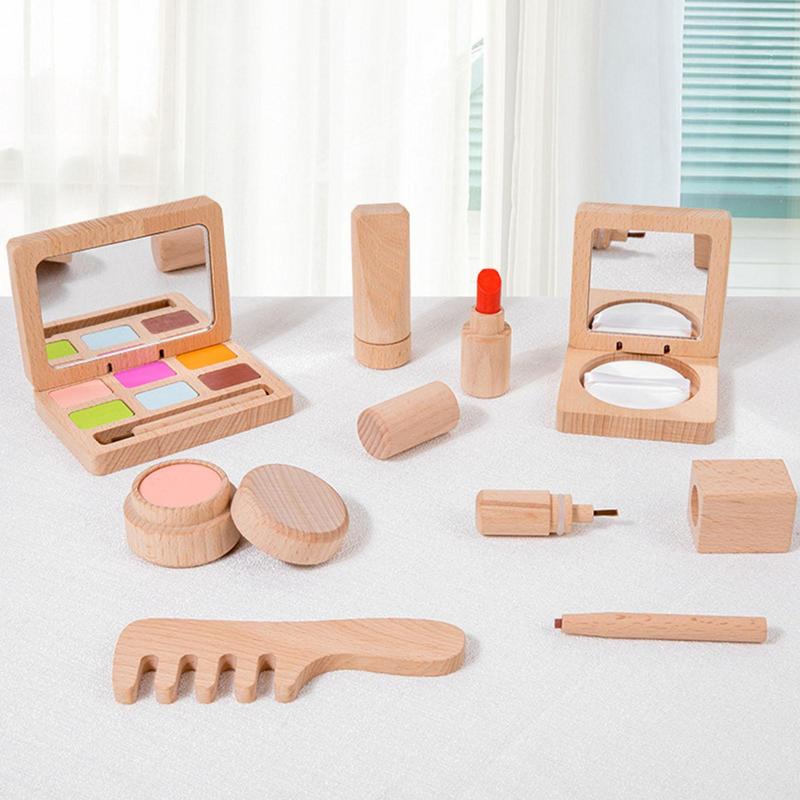 Toy Makeup Set For Girls Woode - Beauty Makeup Kit For Kids 评论和价格