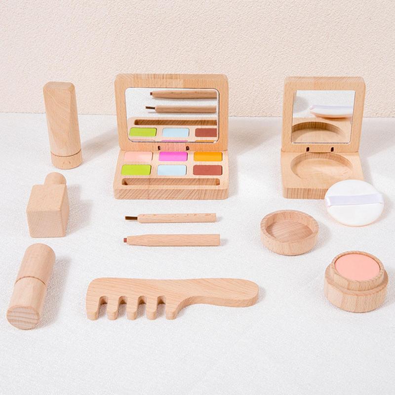 Toy Makeup Set For Girls Woode - Beauty Makeup Kit For Kids 评论和价格