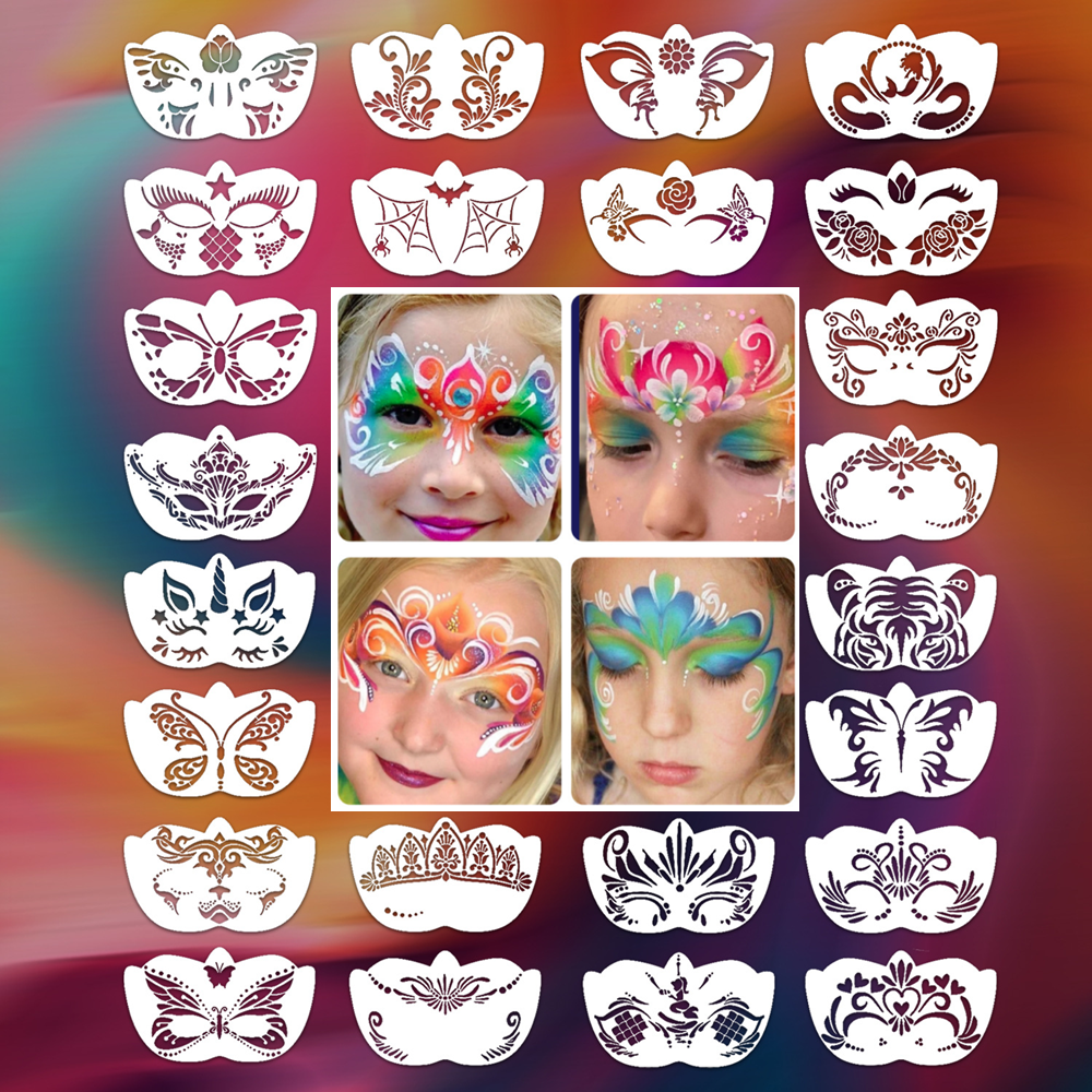 8pcs Face Skeleton Painting St - Beauty Makeup Kit For Kids 评论和价格