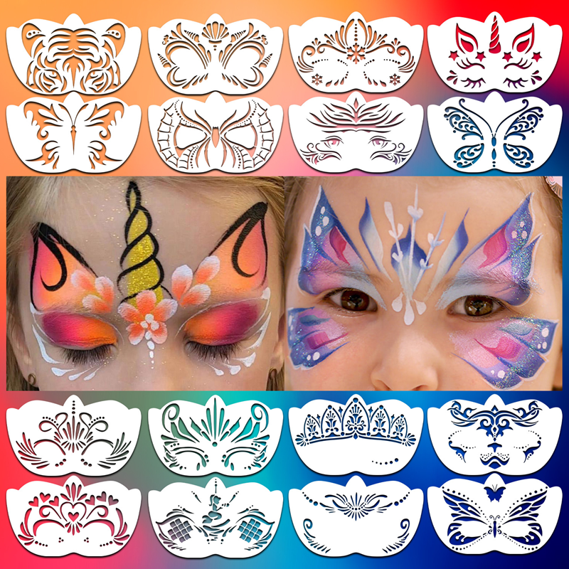 8pcs Face Skeleton Painting St - Beauty Makeup Kit For Kids 评论和价格