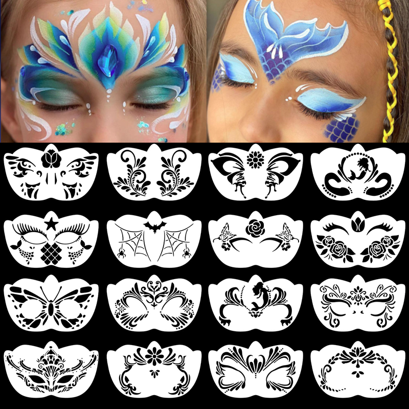 8pcs Face Skeleton Painting St - Beauty Makeup Kit For Kids 评论和价格