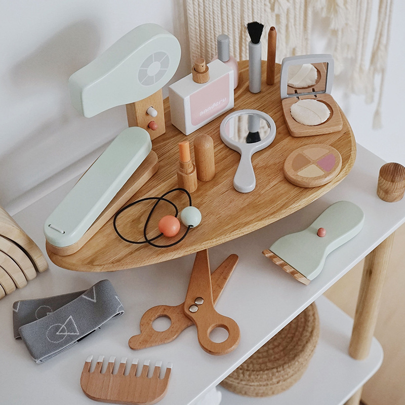 New Children Wooden Simulation - Makeup Beauty House 评论和价格