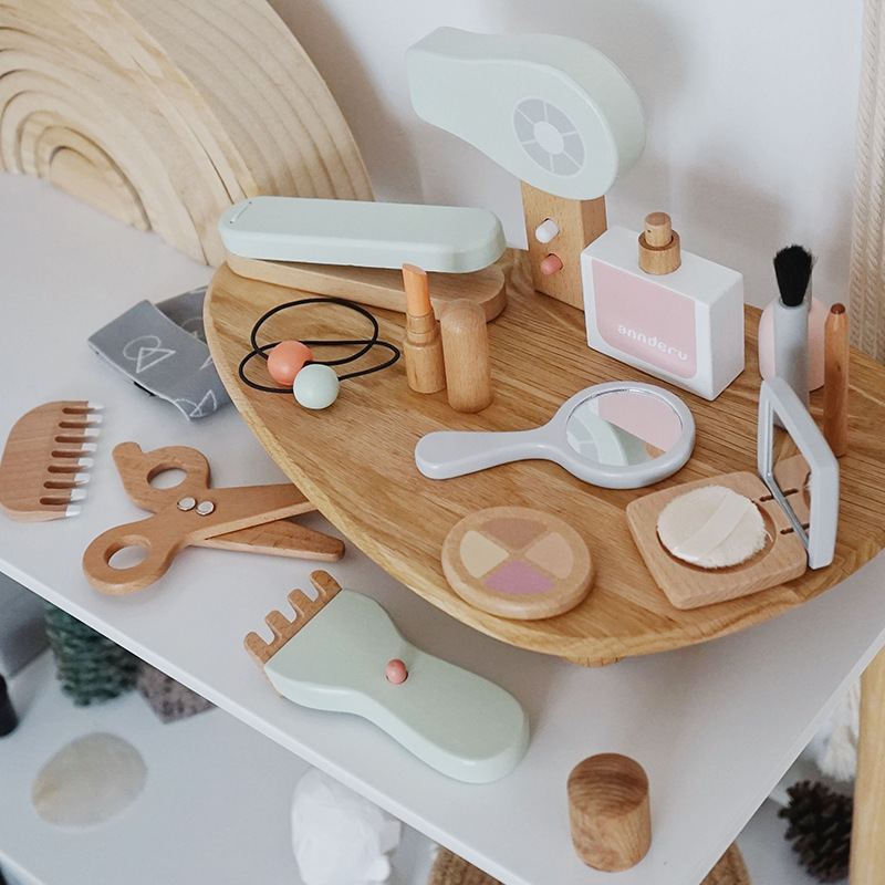 New Children Wooden Simulation - Makeup Beauty House 评论和价格