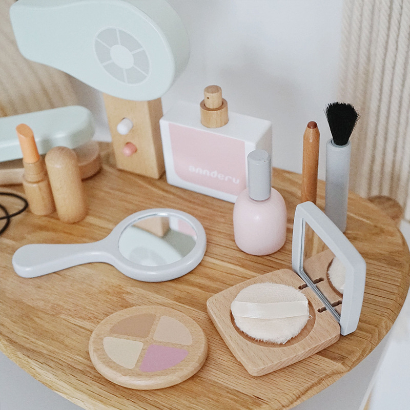 New Children Wooden Simulation - Makeup Beauty House 评论和价格
