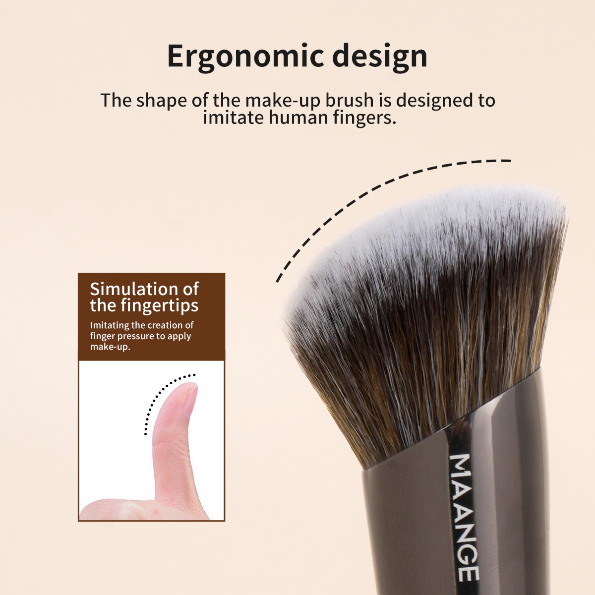 MAANGE Angle Top Makeup Brush  - J Beauty Makeup 评论和价格