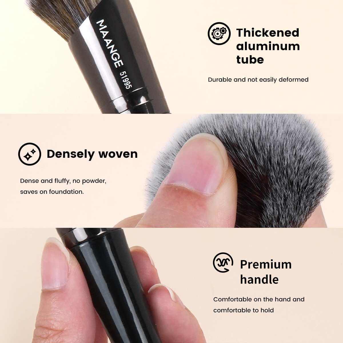 MAANGE Angle Top Makeup Brush  - J Beauty Makeup 评论和价格