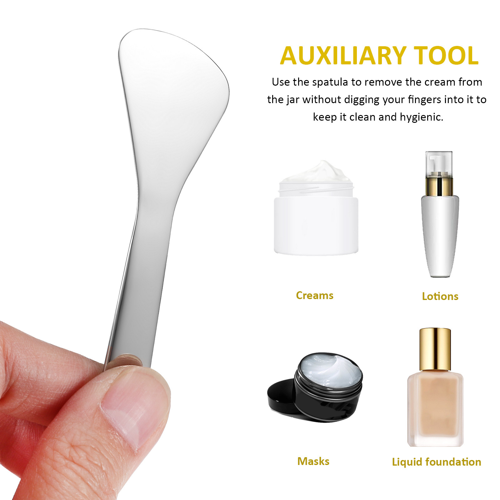2Pcs Eye Cream Scoop Stainless - Beauty - Makeup - Eyes 评论和价格