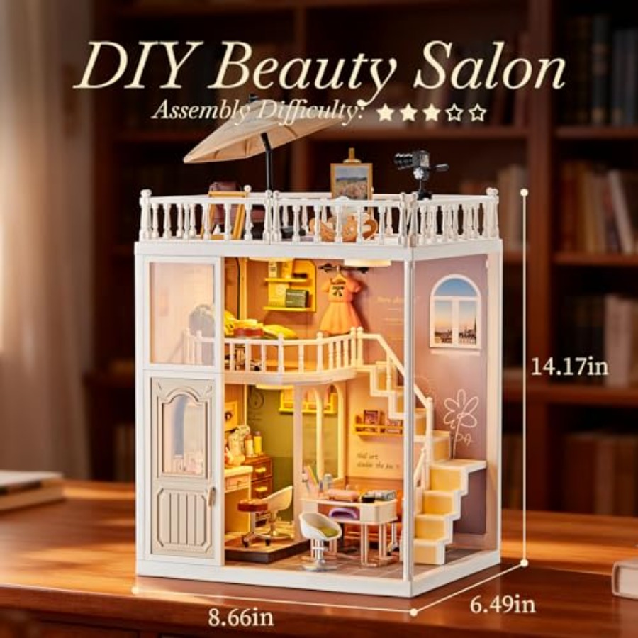 DIY Miniature House Kit Beauty - Beauty And Makeup Studio 评论和价格