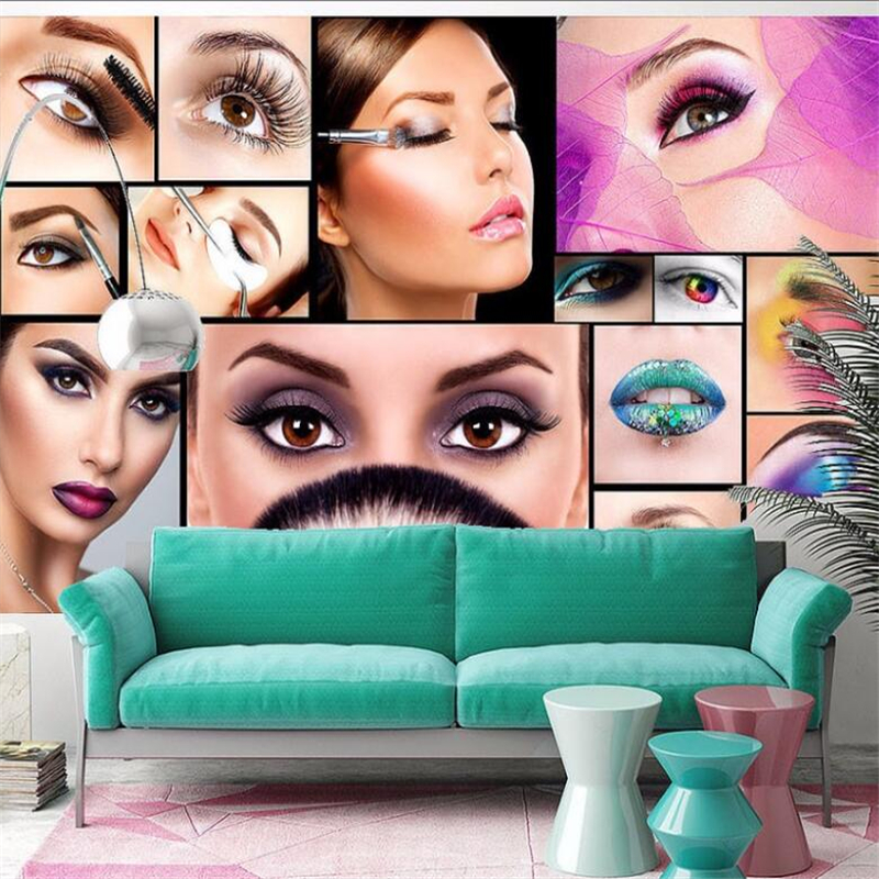 Custom photo wallpaper 3D mura - Makeup Beauty House 评论和价格
