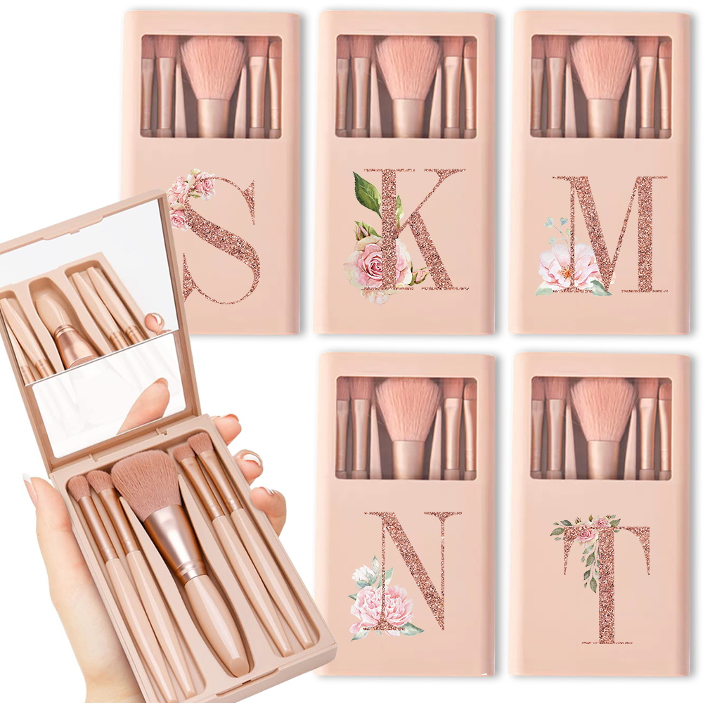 5pcs Cosmetic Brush Kit With M - Beauty Makeup Case 评论和价格