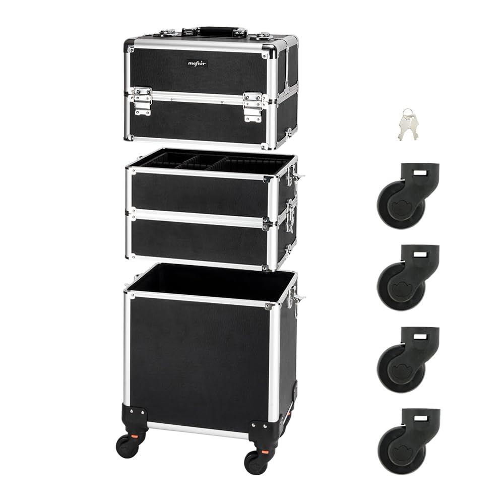 Aluminum 4-in-1 Rolling Makeup - Beauty Makeup Case 评论和价格
