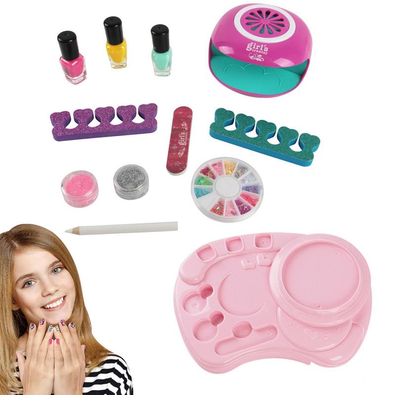Kids Nail Polish Set Girls Nai - Beauty Makeup Kit For Kids 评论和价格