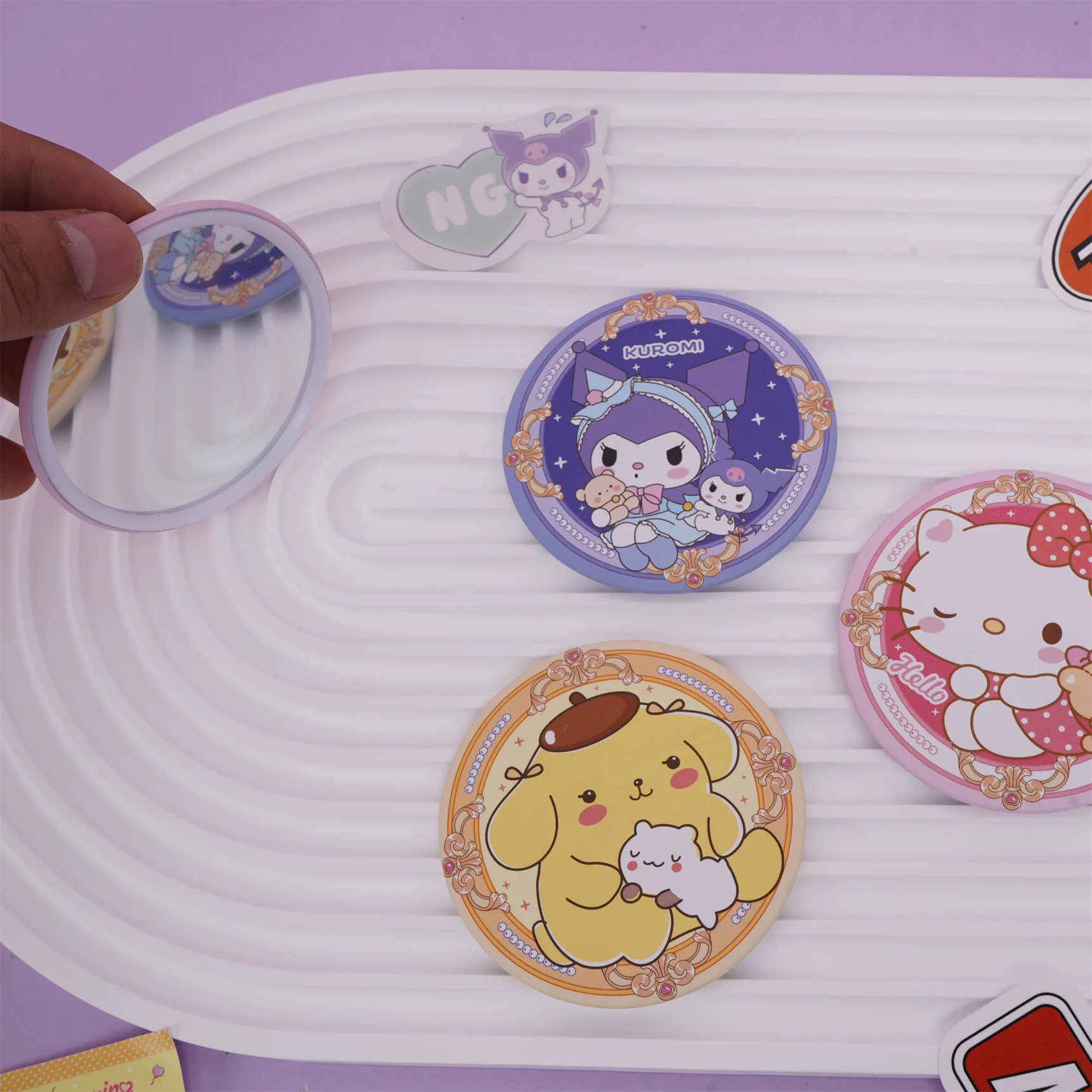 Sanrio Mini Mirror Kuromi My M - Beauty Makeup Kit For Kids 评论和价格
