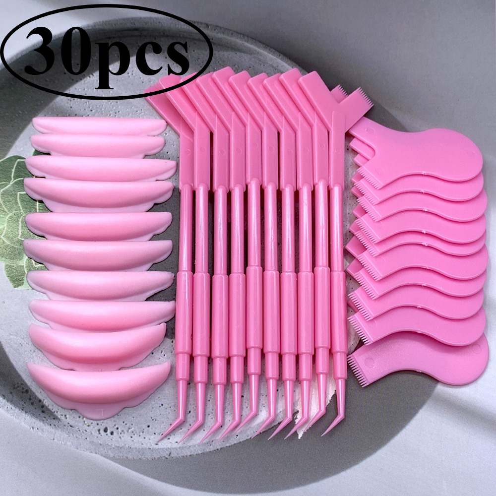 30pcs Eyelash Dying Set Silico - Beauty Makeup Kit 评论和价格